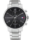  Shop Authentic Tommy Hilfiger Daniel Black Dial Silver Steel Strap Watch for Men - 1710413 - Luxxuri
