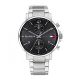  Shop Authentic Tommy Hilfiger Daniel Black Dial Silver Steel Strap Watch for Men - 1710413 - Luxxuri