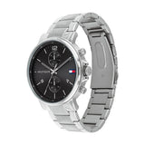  Shop Authentic Tommy Hilfiger Daniel Black Dial Silver Steel Strap Watch for Men - 1710413 - Luxxuri