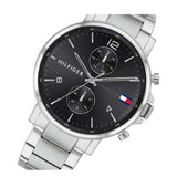  Shop Authentic Tommy Hilfiger Daniel Black Dial Silver Steel Strap Watch for Men - 1710413 - Luxxuri