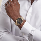  Shop Authentic Tommy Hilfiger Baker Chronograph Black Dial Gold Steel Strap Watch for Men - 1710447 - Luxxuri