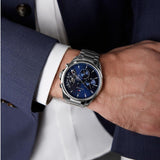  Shop Authentic Tommy Hilfiger Luca Chronograph Blue Dial Silver Steel Strap Watch For Men - 1710492 - Luxxuri