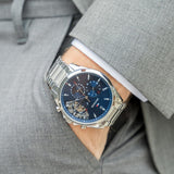  Shop Authentic Tommy Hilfiger Baker Quartz Blue Dial Silver Steel Strap Watch For Men - 1710448 - Luxxuri