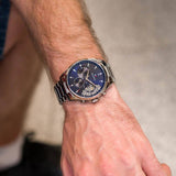  Shop Authentic Tommy Hilfiger Baker Quartz Blue Dial Silver Steel Strap Watch For Men - 1710448 - Luxxuri