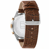  Shop Authentic Tommy Hilfiger Baker Chronograph White Dial Brown Leather Strap Watch For Men - 1710450 - Luxxuri