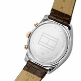  Shop Authentic Tommy Hilfiger Baker Chronograph White Dial Brown Leather Strap Watch For Men - 1710450 - Luxxuri