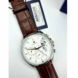  Shop Authentic Tommy Hilfiger Baker Chronograph White Dial Brown Leather Strap Watch For Men - 1710450 - Luxxuri