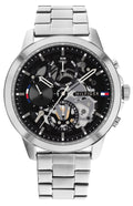  Shop Authentic Tommy Hilfiger Henry Chronograph Black Dial Silver Steel Strap Watch For Men - 1710477 - Luxxuri