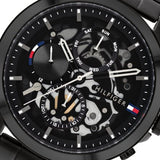  Shop Authentic Tommy Hilfiger Henry Chronograph Black Dial Black Steel Strap Watch For Men - 1710478 - Luxxuri