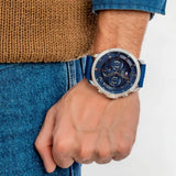  Shop Authentic Tommy Hilfiger Luca Chronograph Blue Dial Blue Silicone Strap Watch For Men - 1710489 - Luxxuri