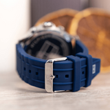  Shop Authentic Tommy Hilfiger Luca Chronograph Blue Dial Blue Silicone Strap Watch For Men - 1710489 - Luxxuri