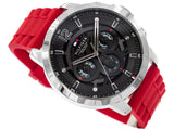  Shop Authentic Tommy Hilfiger Luca Chronograph Grey Dial Red Silicone Strap Watch For Men - 1710490 - Luxxuri