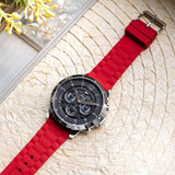  Shop Authentic Tommy Hilfiger Luca Chronograph Grey Dial Red Silicone Strap Watch For Men - 1710490 - Luxxuri