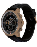  Shop Authentic Tommy Hilfiger Luca Chronograph Black Dial Black Rubber Strap Watch For Men - 1710491 - Luxxuri