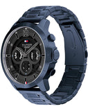  Shop Authentic Tommy Hilfiger Luca Chronograph Grey Dial Blue Steel Strap Watch For Men - 1710493 - Luxxuri