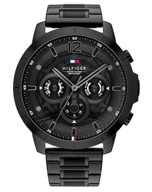  Shop Authentic Tommy Hilfiger Classic Chronograph Black Dial Black Steel Strap Watch For Men - 1710494 - Luxxuri