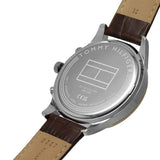  Shop Authentic Tommy Hilfiger Weston Chronograph Silver Dial Brown Leather Strap Watch For Men - 1710501 - Luxxuri
