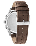  Shop Authentic Tommy Hilfiger Weston Chronograph Silver Dial Brown Leather Strap Watch For Men - 1710501 - Luxxuri