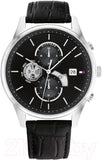  Shop Authentic Tommy Hilfiger Weston Chronograph Black Dial Black Leather Strap Watch For Men - 1710502 - Luxxuri