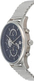  Shop Authentic Tommy Hilfiger Weston Chronograph Blue Dial Silver Mesh Bracelet Watch For Men - 1710504 - Luxxuri