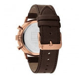  Shop Authentic Tommy Hilfiger Legend Analog Black Dial Brown Leather Strap Watch For Men - 1710566 - Luxxuri