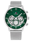  Shop Authentic Tommy Hilfiger Legend Chronograph Green Dial Silver Mesh Bracelet Watch For Men - 1710567 - Luxxuri