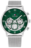  Shop Authentic Tommy Hilfiger Legend Chronograph Green Dial Silver Mesh Bracelet Watch For Men - 1710567 - Luxxuri