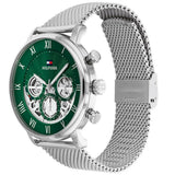  Shop Authentic Tommy Hilfiger Legend Chronograph Green Dial Silver Mesh Bracelet Watch For Men - 1710567 - Luxxuri