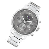  Shop Authentic Tommy Hilfiger Tyson Chronograph Grey Dial Silver Steel Strap Watch For Men - 1710604 - Luxxuri