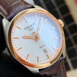  Shop Authentic Tissot T Classic PR 100 Quartz White Dial Brown Leather Strap Watch for Men - T101.410.26.031.00 - Luxxuri