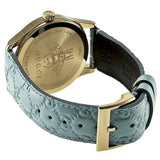  Shop Authentic Gucci G Timeless Quartz Blue Dial Blue Leather Strap Watch For Men - YA1264097 - Luxxuri