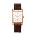  Shop Authentic Calvin Klein Window White Dial Brown Leather Strap Watch for Women - K2M23620 - Luxxuri