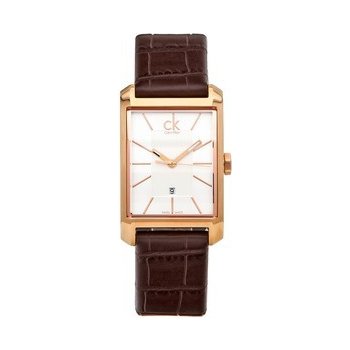  Shop Authentic Calvin Klein Window White Dial Brown Leather Strap Watch for Women - K2M23620 - Luxxuri