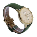  Shop Authentic Emporio Armani Chronograph Champagne Dial Green Leather Strap Watch For Men - AR1722 - Luxxuri