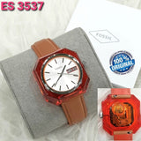  Shop Authentic Fossil Candy White Dial Brown Leather Strap Watch for Women - ES3537 - Luxxuri