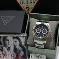  Shop Authentic Guess Jolt Chronograph Blue Dial Silver Steel Strap Watch for Men - W0377G2 - Luxxuri
