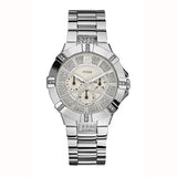  Shop Authentic Guess Vista Diamonds Silver Dial Silver Steel Strap Watch for Women - W12080L1 - Luxxuri