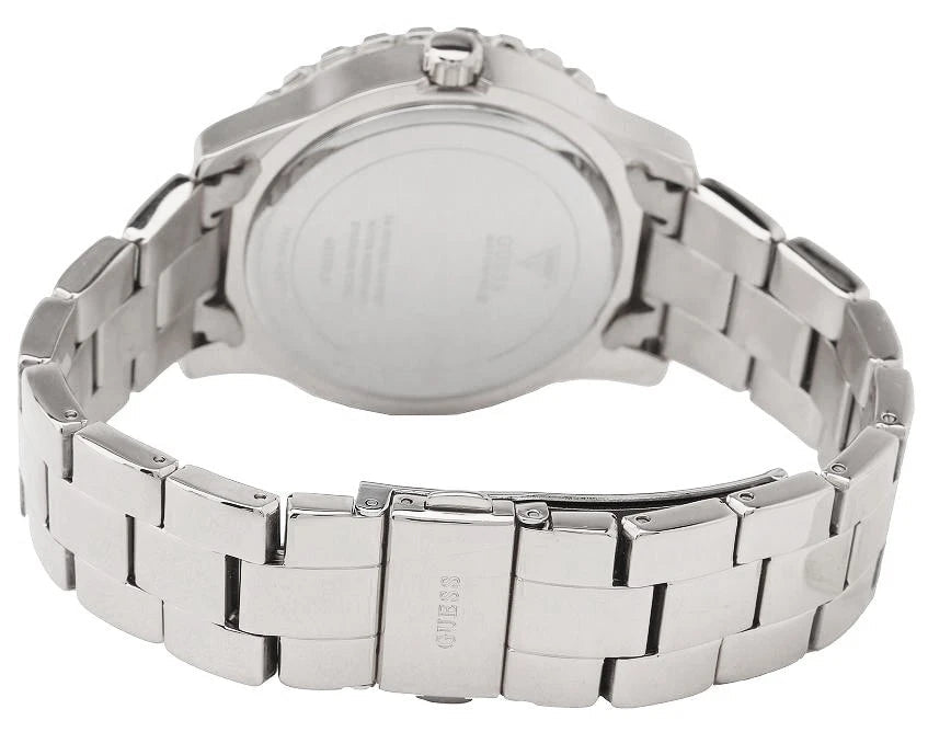  Shop Authentic Guess Dazzler Diamonds Silver Dial Silver Steel Strap Watch for Women - W0335L1 - Luxxuri