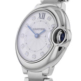  Shop Authentic Cartier Ballon Bleu de Cartier Diamonds Silver Dial Silver Steel Strap Watch for Women - WE902073 - Luxxuri
