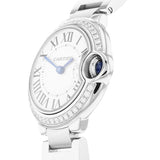 Shop Authentic Cartier Ballon Bleu De Cartier Diamonds White Dial Silver Steel Strap Watch for Women - W4BB0015 - Luxxuri
