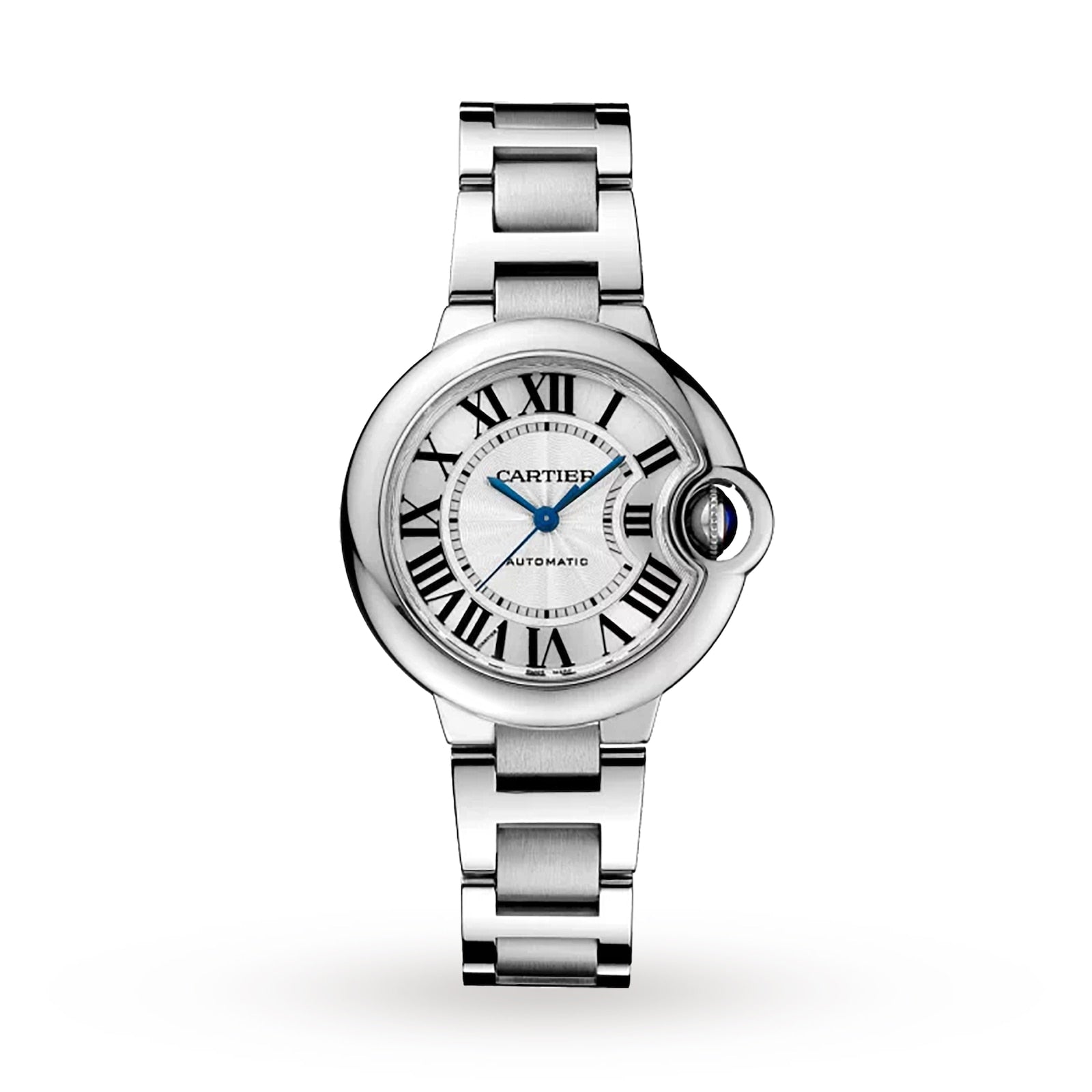  Shop Authentic Cartier Ballon Bleu De Cartier Silver Dial Silver Steel Strap Watch for Women - WSBB0044 - Luxxuri