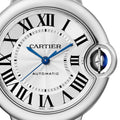  Shop Authentic Cartier Ballon Bleu De Cartier Silver Dial Black Leather Strap Watch for Women - WSBB0030 - Luxxuri
