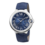  Shop Authentic Cartier Ballon Bleu De Cartier Blue Dial Blue Leather Strap Watch for Men - WSBB0027 - Luxxuri