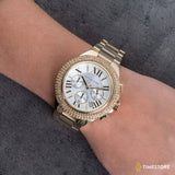  Shop Authentic Michael Kors Camille Silver Diamonds Dial Gold Steel Strap Watch for Women - MK5756 - Luxxuri