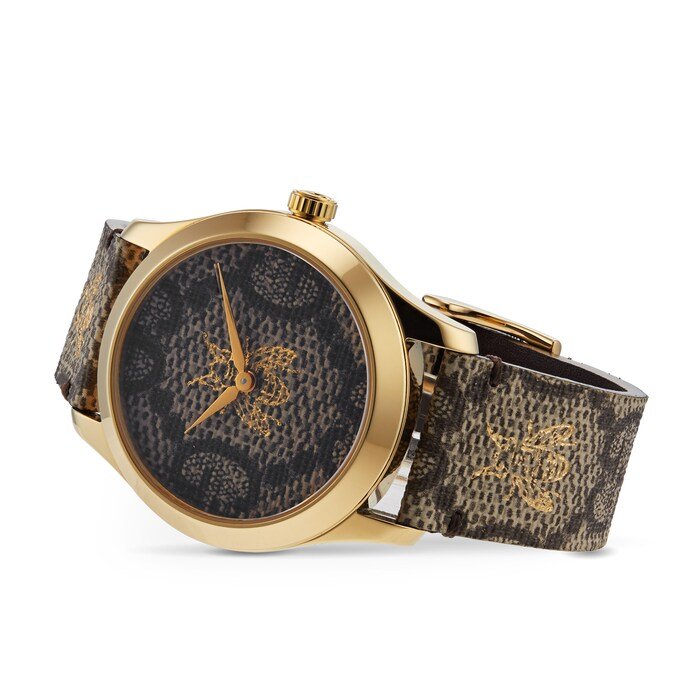  Shop Authentic Gucci G Timeless Brown Dial Brown Leather Strap Watch For Men - YA1264068 - Luxxuri
