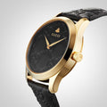  Shop Authentic Gucci G Timeless Quartz Black Dial Black Leather Strap Watch For Women - YA1264034A - Luxxuri