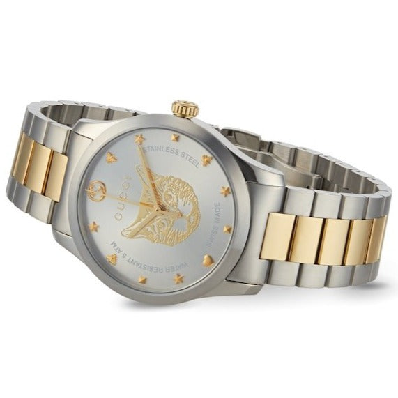  Shop Authentic Gucci G Timeless Silver Dial Two Tone Steel Strap Watch For Women - YA1264074 - Luxxuri