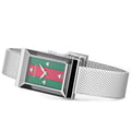  Shop Authentic Gucci G Frame Red and Green Dial Silver Mesh Bracelet Watch For Women - YA147401 - Luxxuri