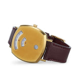  Shop Authentic Gucci Grip Quartz Yellow Gold Dial Maroon Leather Strap Watch For Women - YA157405 - Luxxuri