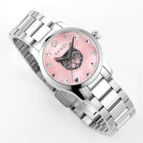  Shop Authentic Gucci G Timeless Quartz Mother of Pearl Pink Dial Silver Steel Strap Watch For Women - YA1265013 - Luxxuri
